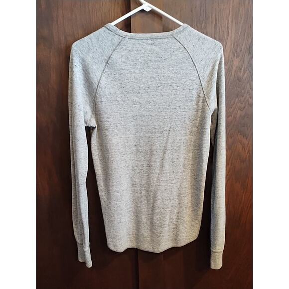 American Eagle Thermal Shirt Mens Small Gray Long sleeve waffle weave eagle - Picture 4 of 5